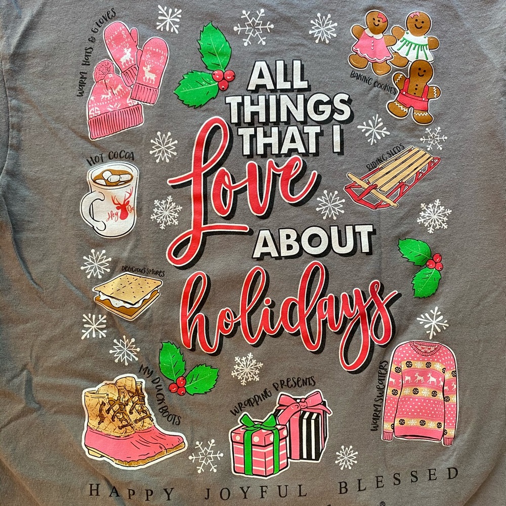 Simply Southern long sleeve holiday tee, sz small